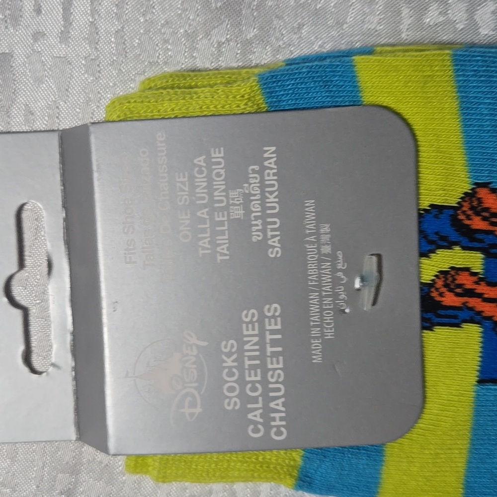 Disney Adult Socks - Mickey, Goofy, Pluto, Donald Striped - Picture 2 of 3
